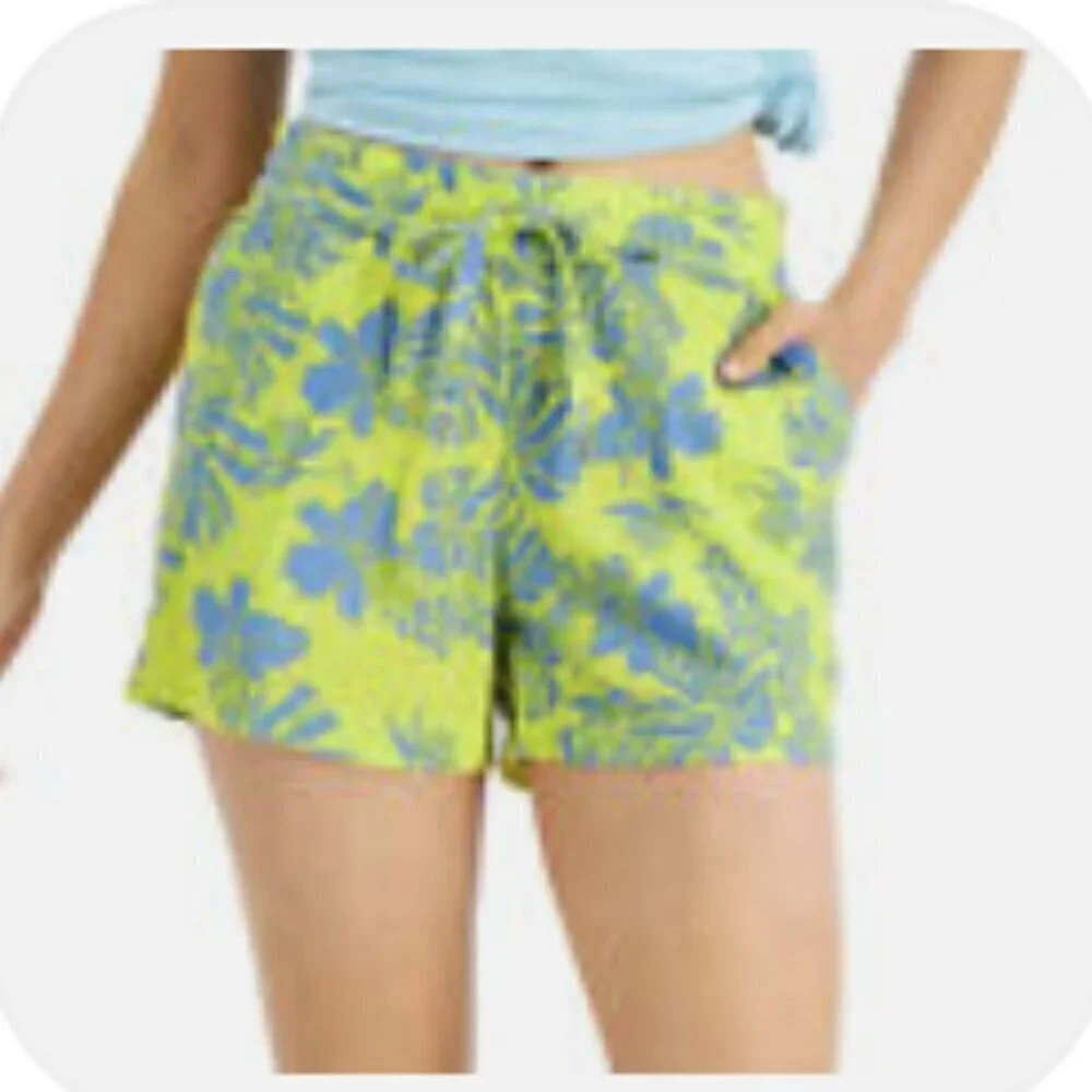 Style & Co. Yellow Breeze Mid-Rise Elastic Waist Shorts, size Small
